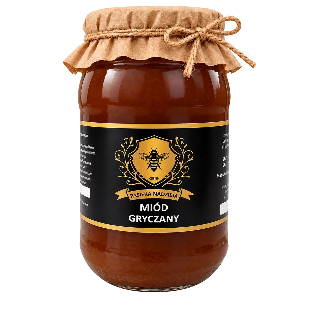 Miód gryczany, duży słoik 1,1 kg