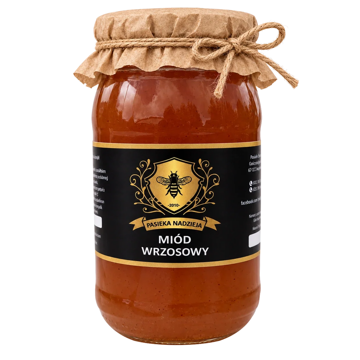 Miód wrzosowy, duży słoik 1,1 kg