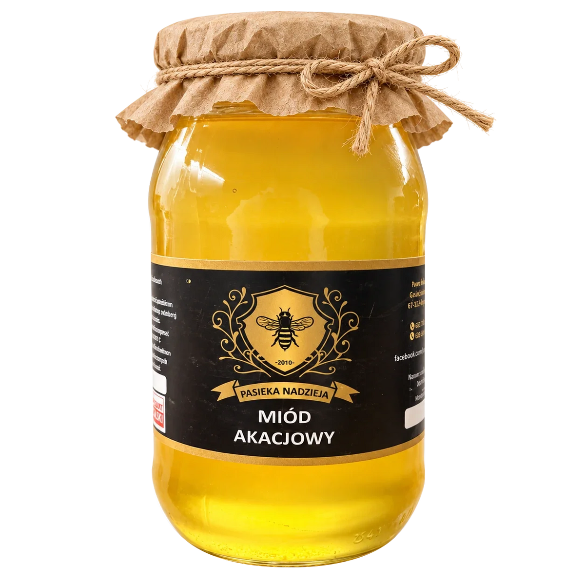 Miód akacjowy, duży słoik 1,1 kg