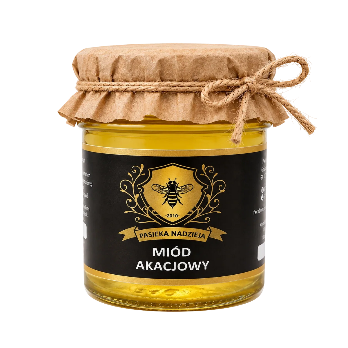 Miód akacjowy, mały słoik 450 g