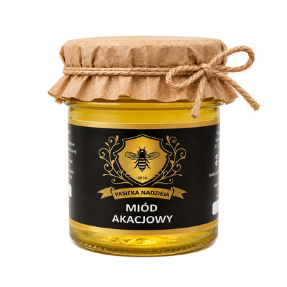 Miód akacjowy, mały słoik 450 g