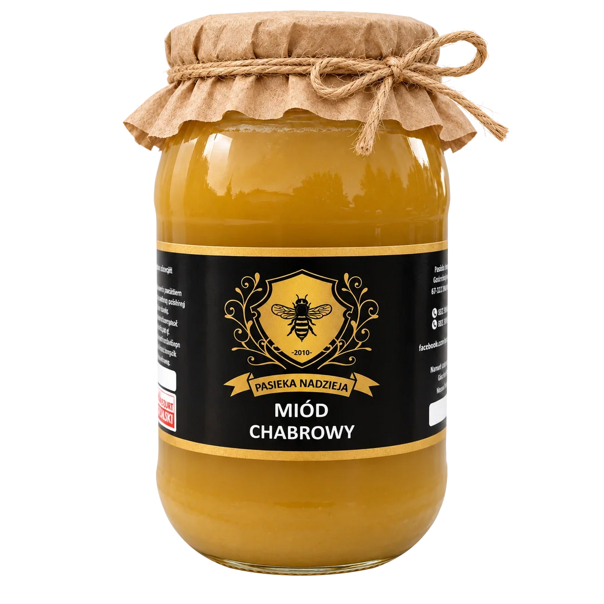 Miód chabrowy, duży słoik 1,1 kg