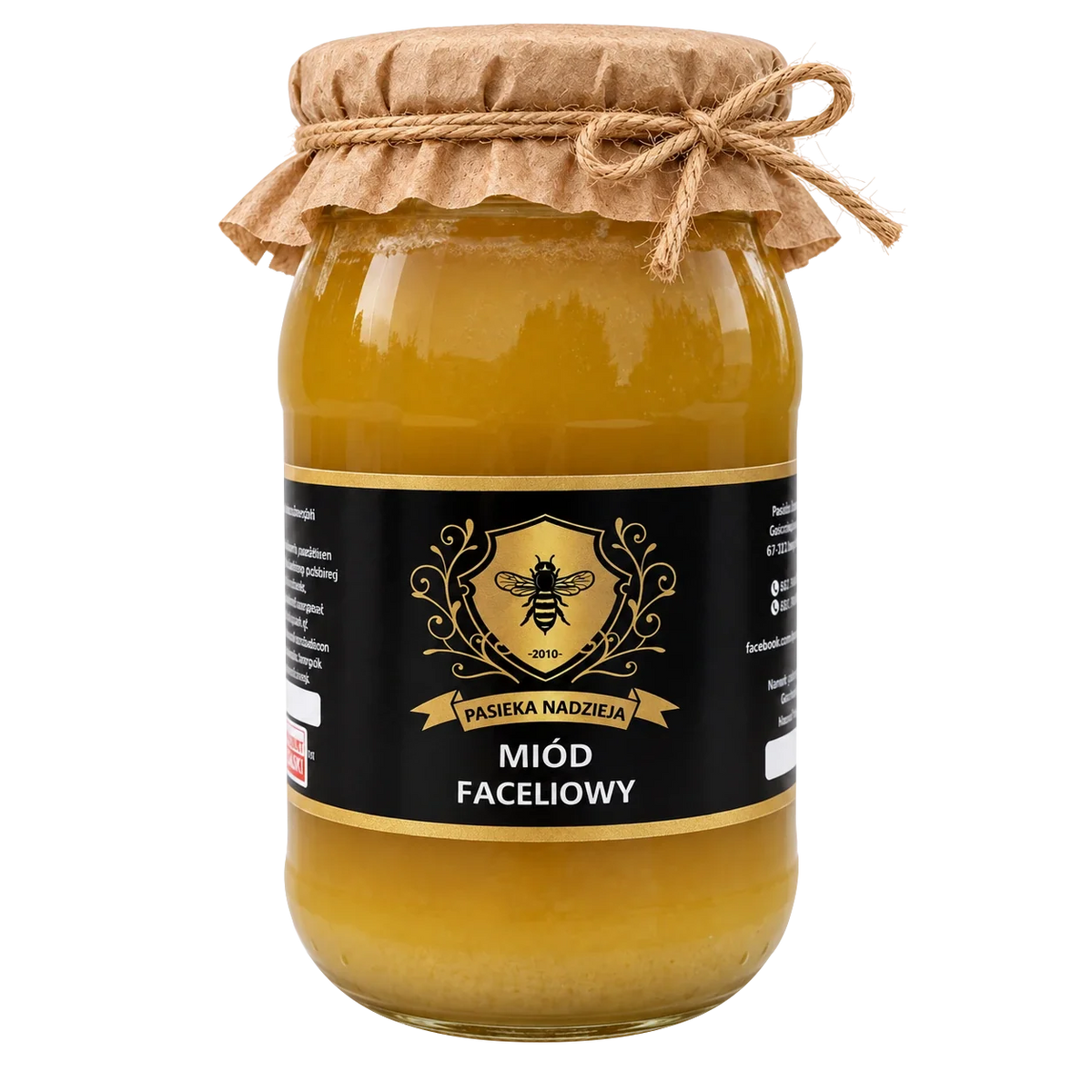 Miód faceliowy, duży słoik 1,1 kg