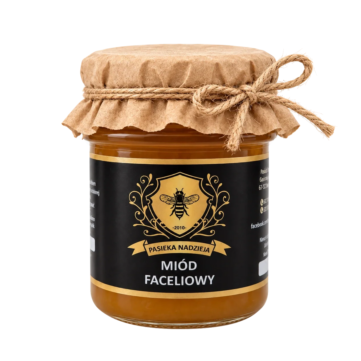 Miód faceliowy, mały słoik 450 g