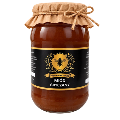 Miód gryczany, duży słoik 1,1 kg