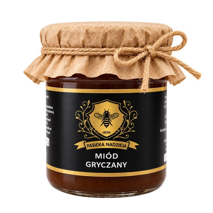 Miód gryczany, mały słoik 450 g