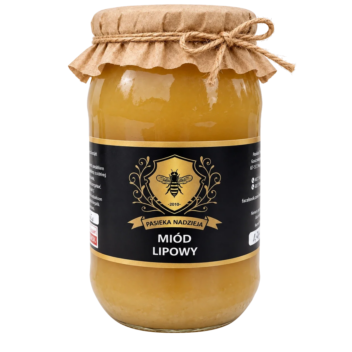 Miód lipowy, duży słoik 1,1 kg
