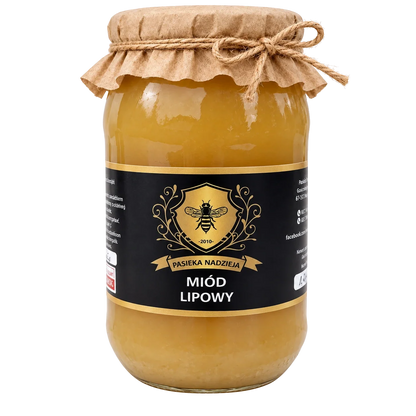Miód lipowy, duży słoik 1,1 kg