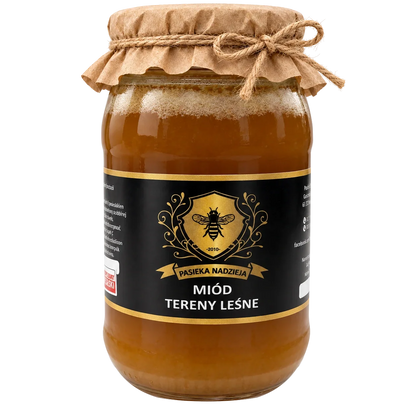 Miód tereny leśne, duży słoik 1,1 kg