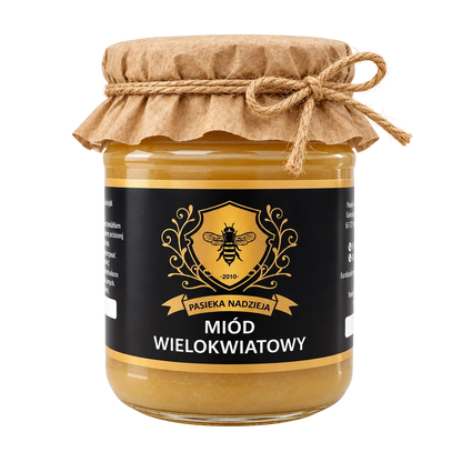 Miód wielokwiatowy, mały słoik 450 g
